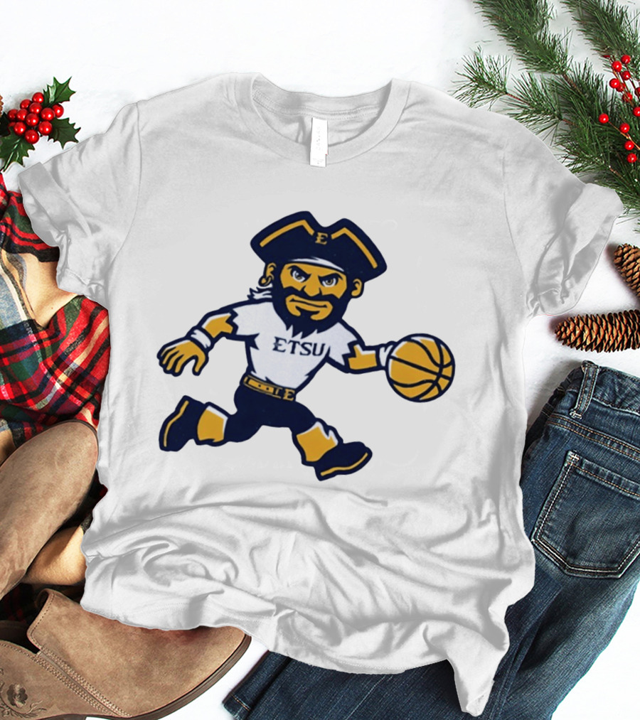 ETSU Buccaneers Basketball Pirate Mascot East Tennessee State University T-Shirt