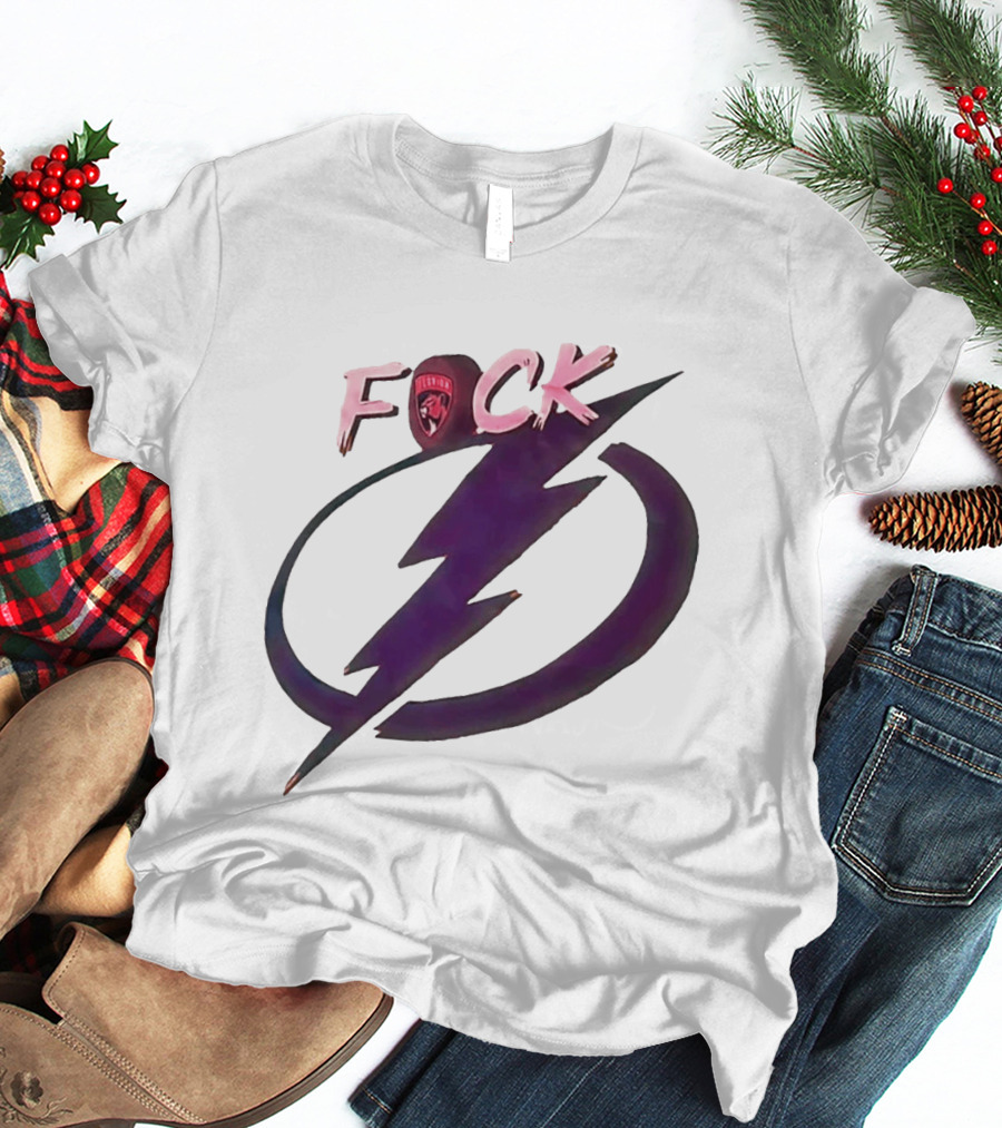 F Panthers Rivalry With Tampa Bay Lightning Lightning Bolt T-Shirt