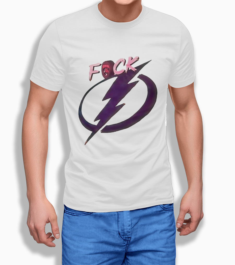 F Panthers Rivalry With Tampa Bay Lightning Lightning Bolt T-Shirt