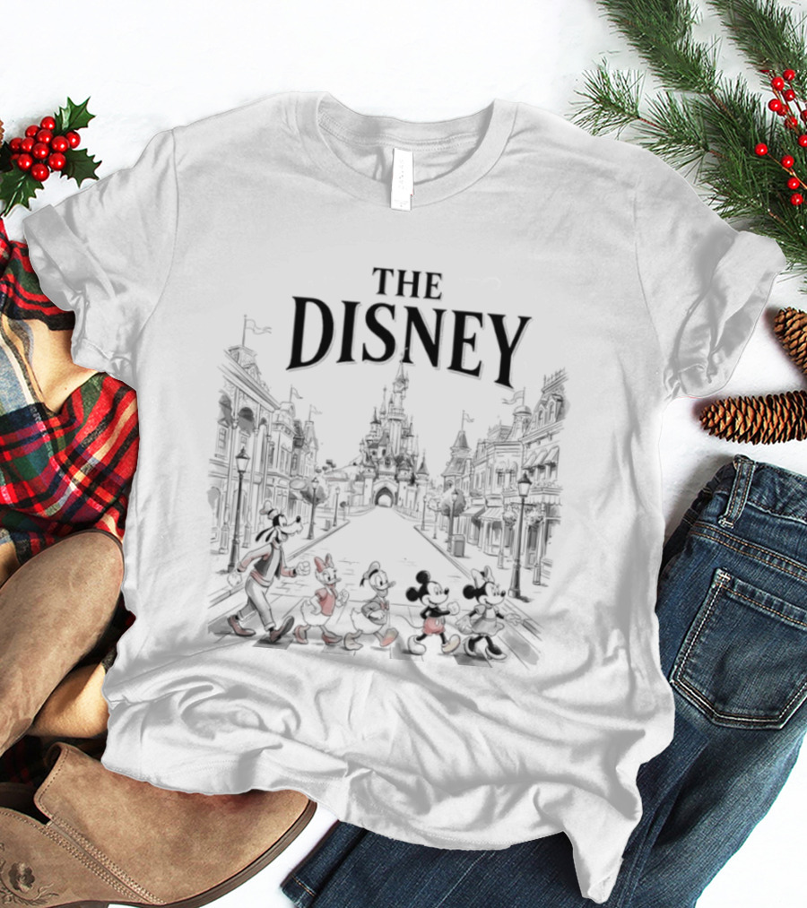 The Disney Goofy Daisy Duck Donald Duck Mickey Mouse Minnie Mouse Abbey Road T-Shirt