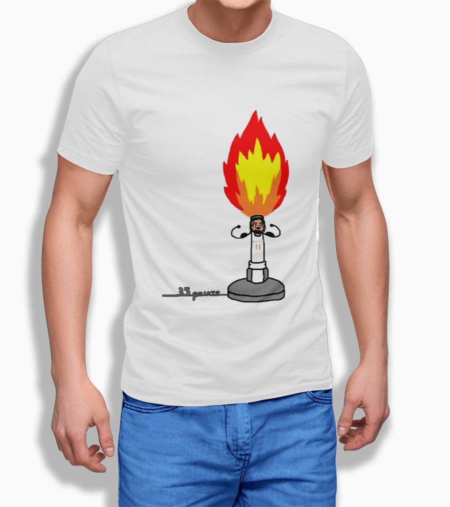 New York Knicks Jalen Brunson 35 Points It's Lit Flame T-Shirt
