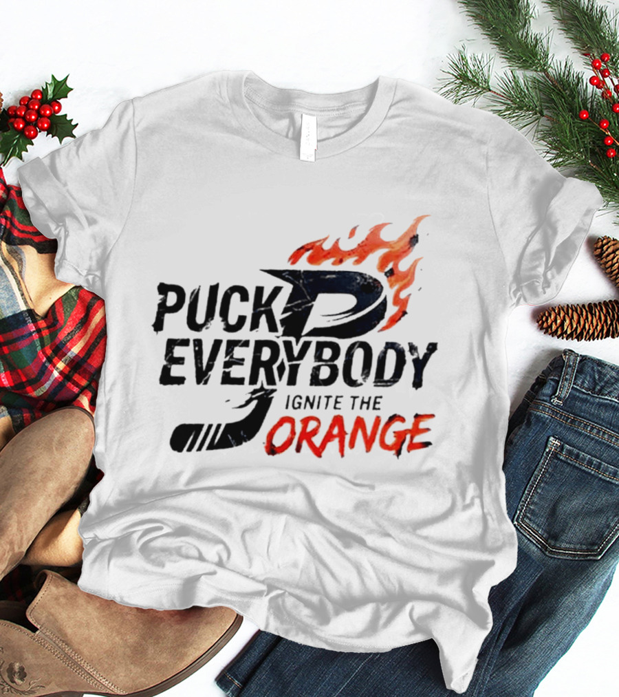 Puck Everybody Ignite The Orange P Fire T-Shirt