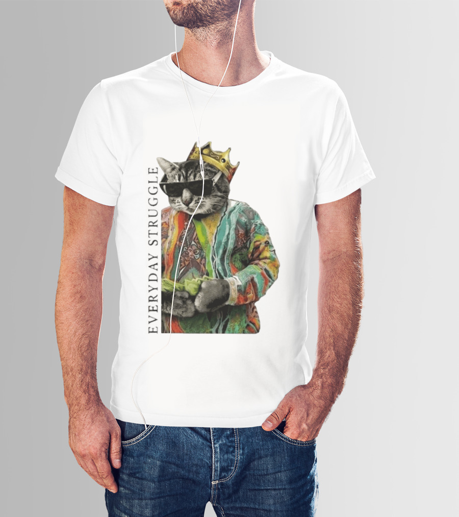 Scottie Barnes Everyday Struggle Cat In Colorful Crowned Outfit T-Shirt