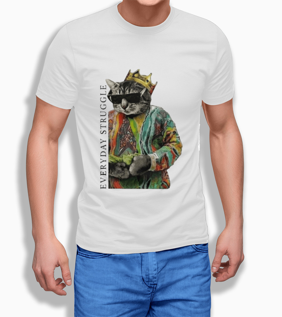 Scottie Barnes Everyday Struggle Cat In Colorful Crowned Outfit T-Shirt