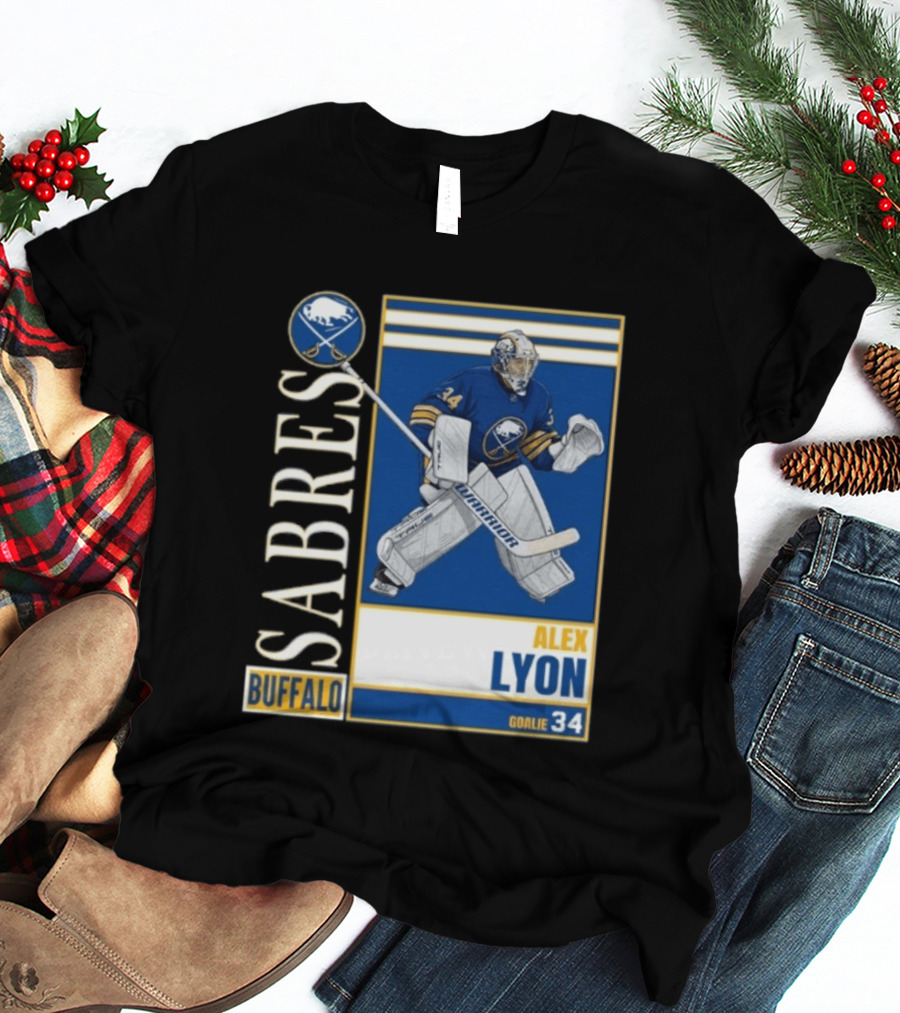Buffalo Sabres Alex Lyon Goalie 34 Hockey T-Shirt