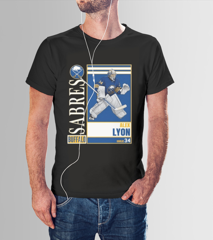 Buffalo Sabres Alex Lyon Goalie 34 Hockey T-Shirt