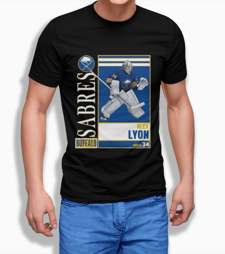 Buffalo Sabres Alex Lyon Goalie 34 Hockey T-Shirt