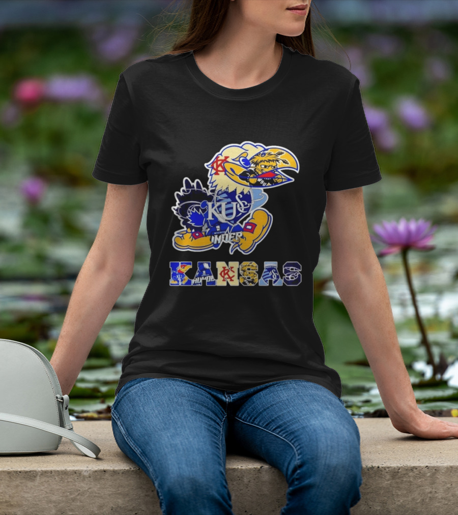 Kansas Jayhawks Wildcats Shockers Ichabods Team Mashup T-Shirt
