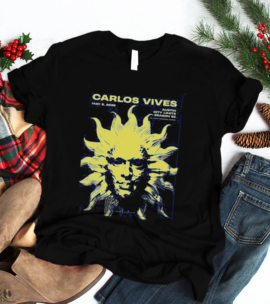 Carlos Vives May 05 2026 Austin Texas Concert Sun T-Shirt