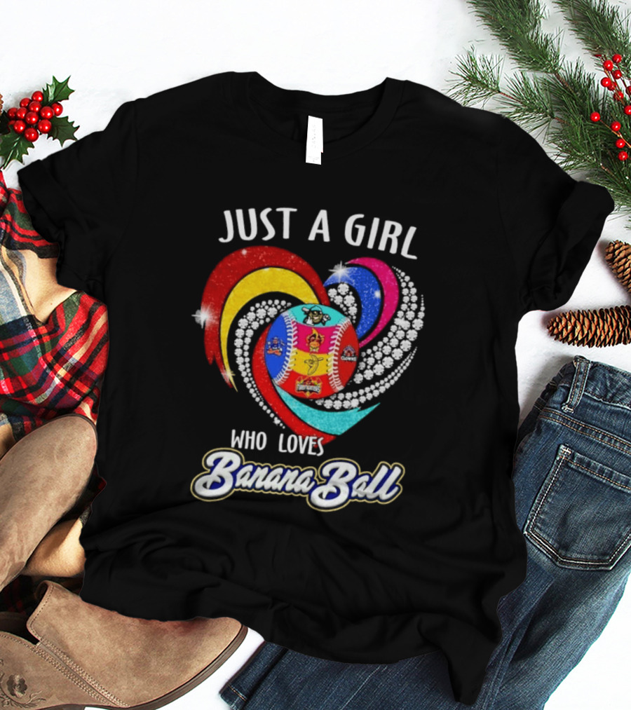 Just A Girl Who Loves Banana Ball Sports Fan T-Shirt
