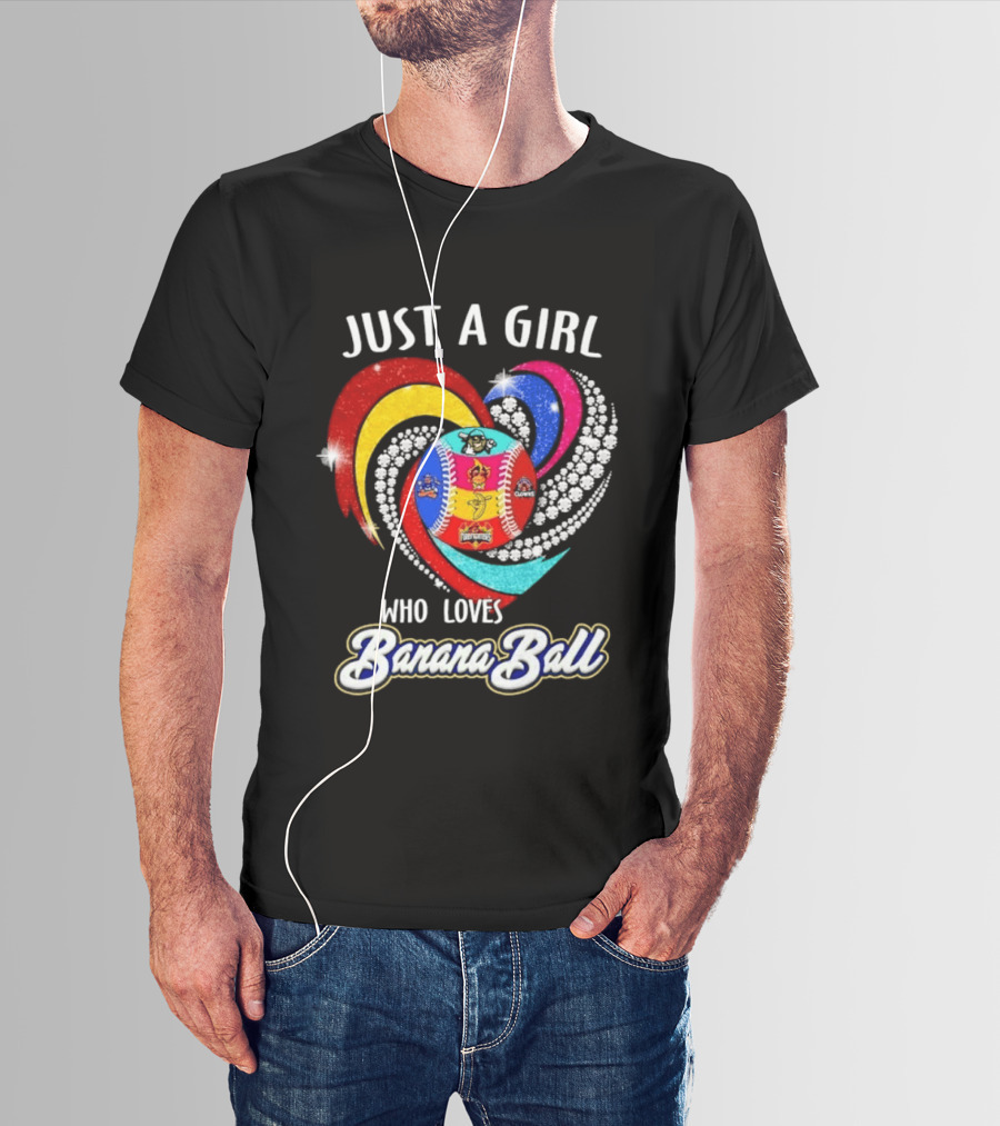 Just A Girl Who Loves Banana Ball Sports Fan T-Shirt