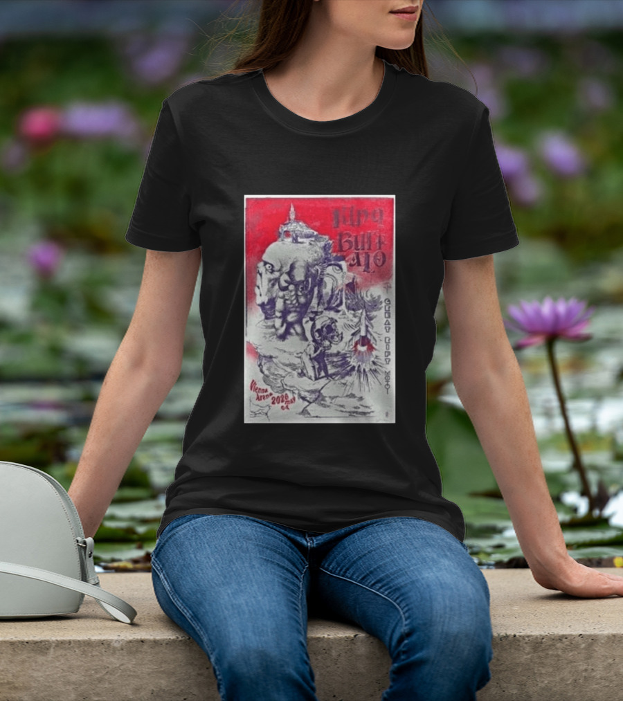 King Buffalo Vienna Arena May 4 2026 Concert Art Featuring Surreal Imagery And Space T-Shirt