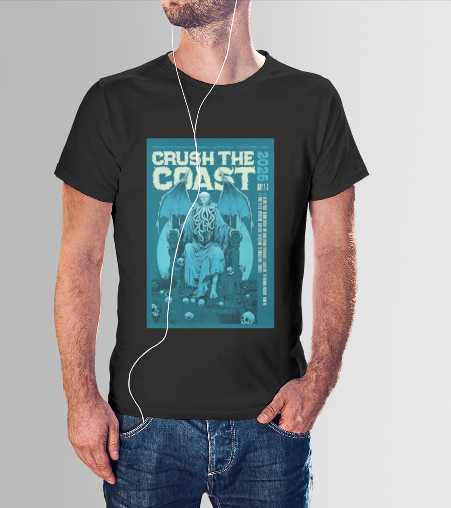 Crush The Coast May 2 3 2026 House Of Rock Corpus Christi Texas Cthulhu T-Shirt