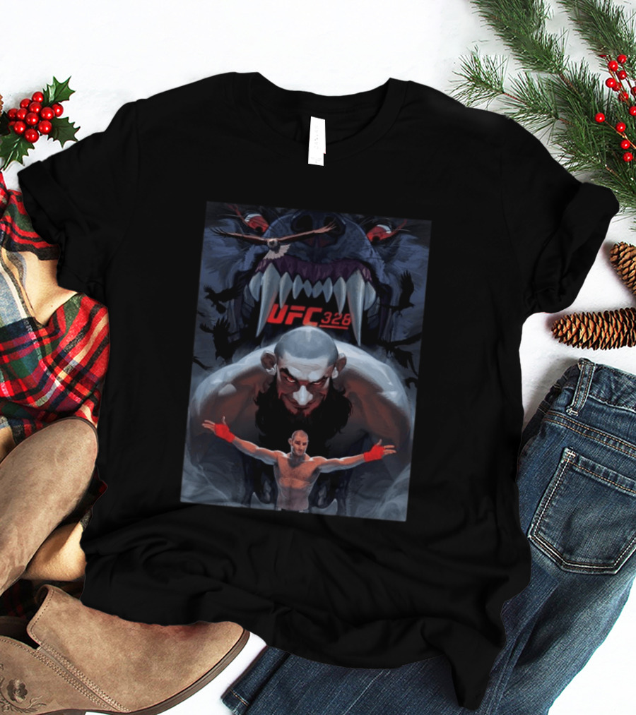 UFC 328 The Hunt Is On By Ognjen Sporin Fighter And Beast T-Shirt