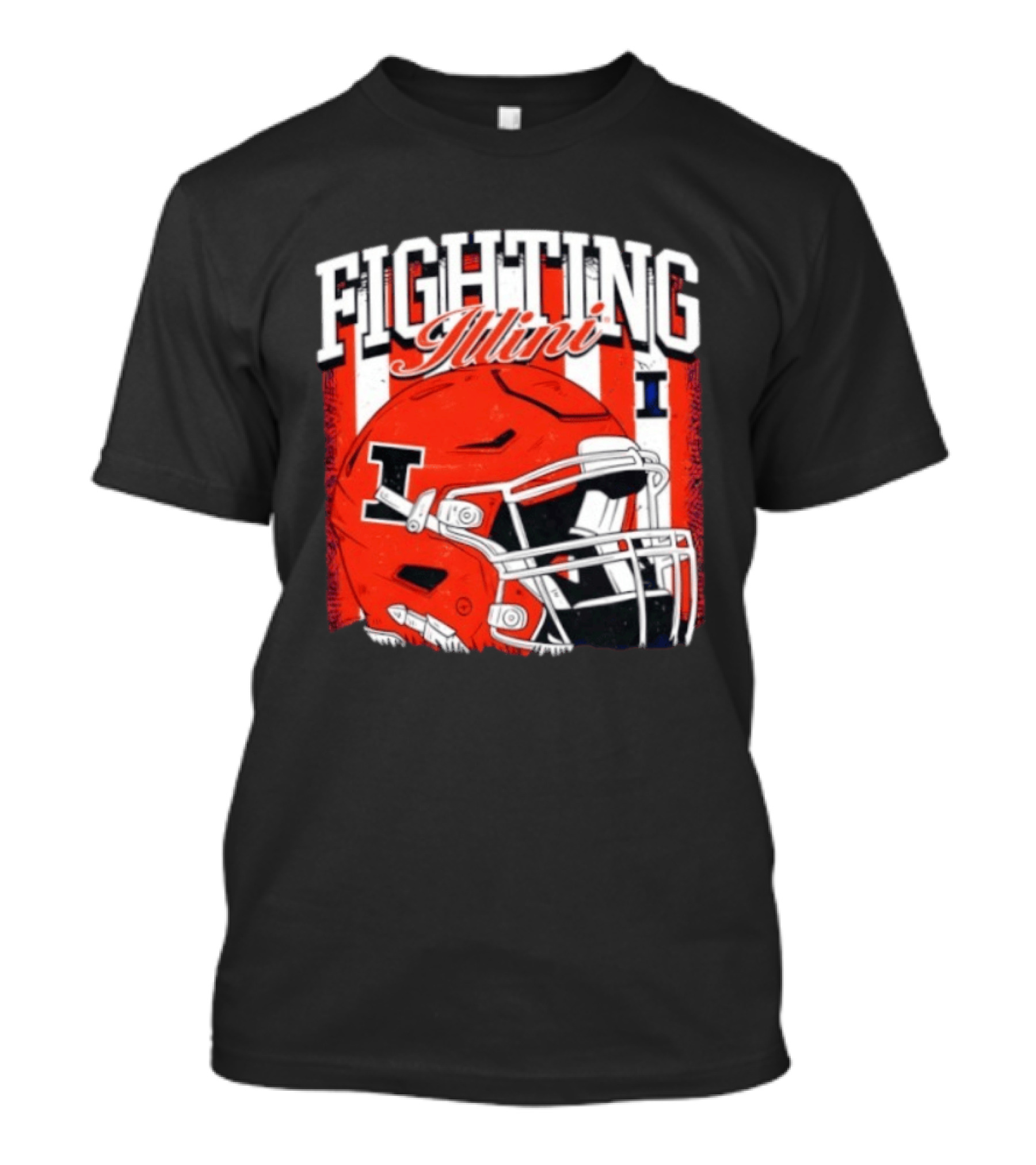 Fighting Illini NCAA Football Illinois Helmet T-Shirt