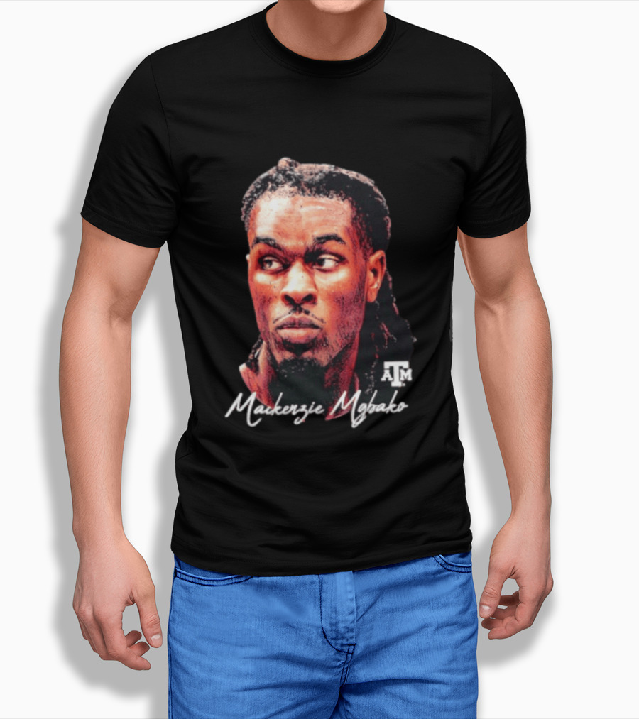 Texas A&M Aggies Mackenzie Mgbako NCAA Basketball Game Face T-Shirt