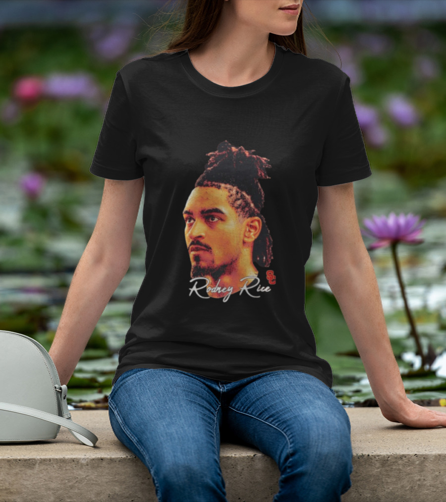 Rodney Rice USC Trojans NCAA Men's Basketball Game Face T-Shirt