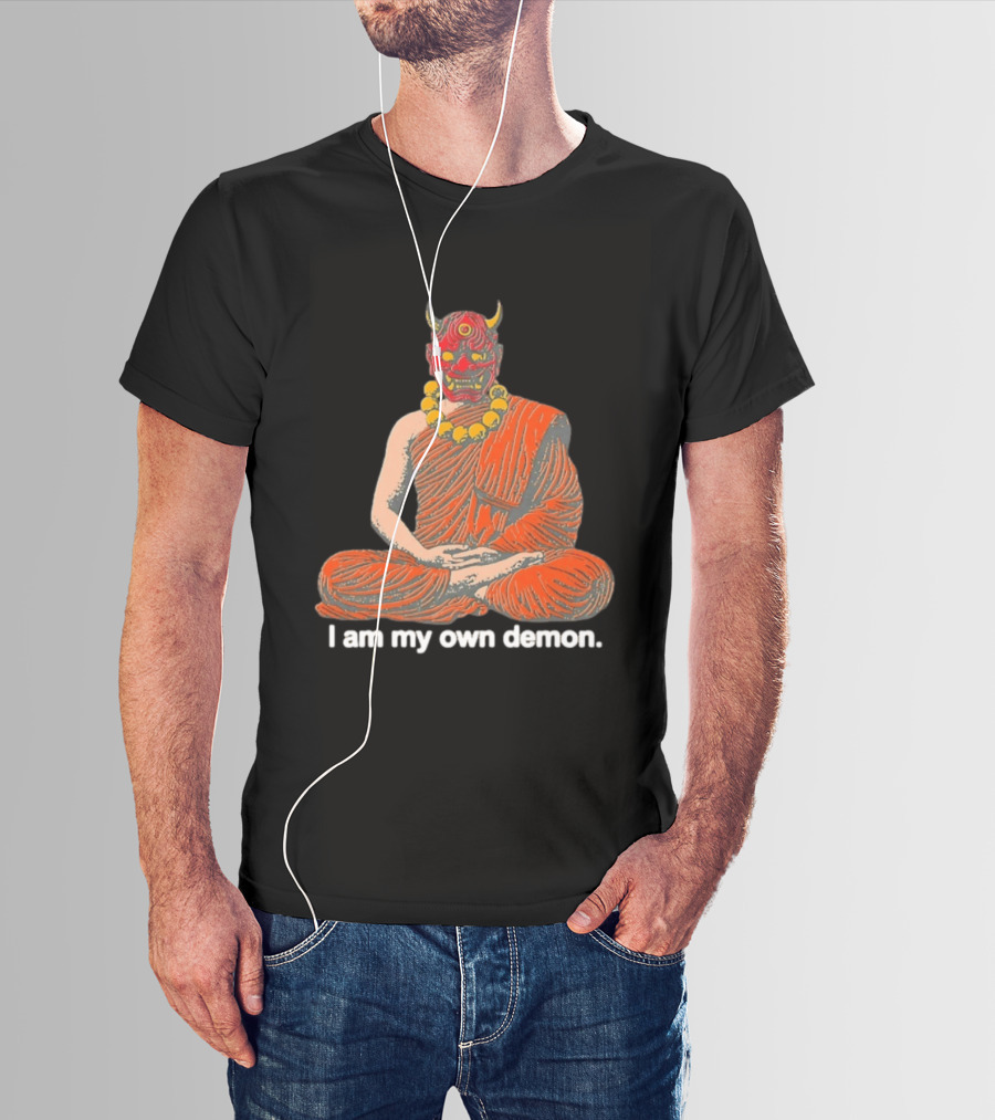 I Am My Own Demon Buddhist Mask Meditation T-Shirt