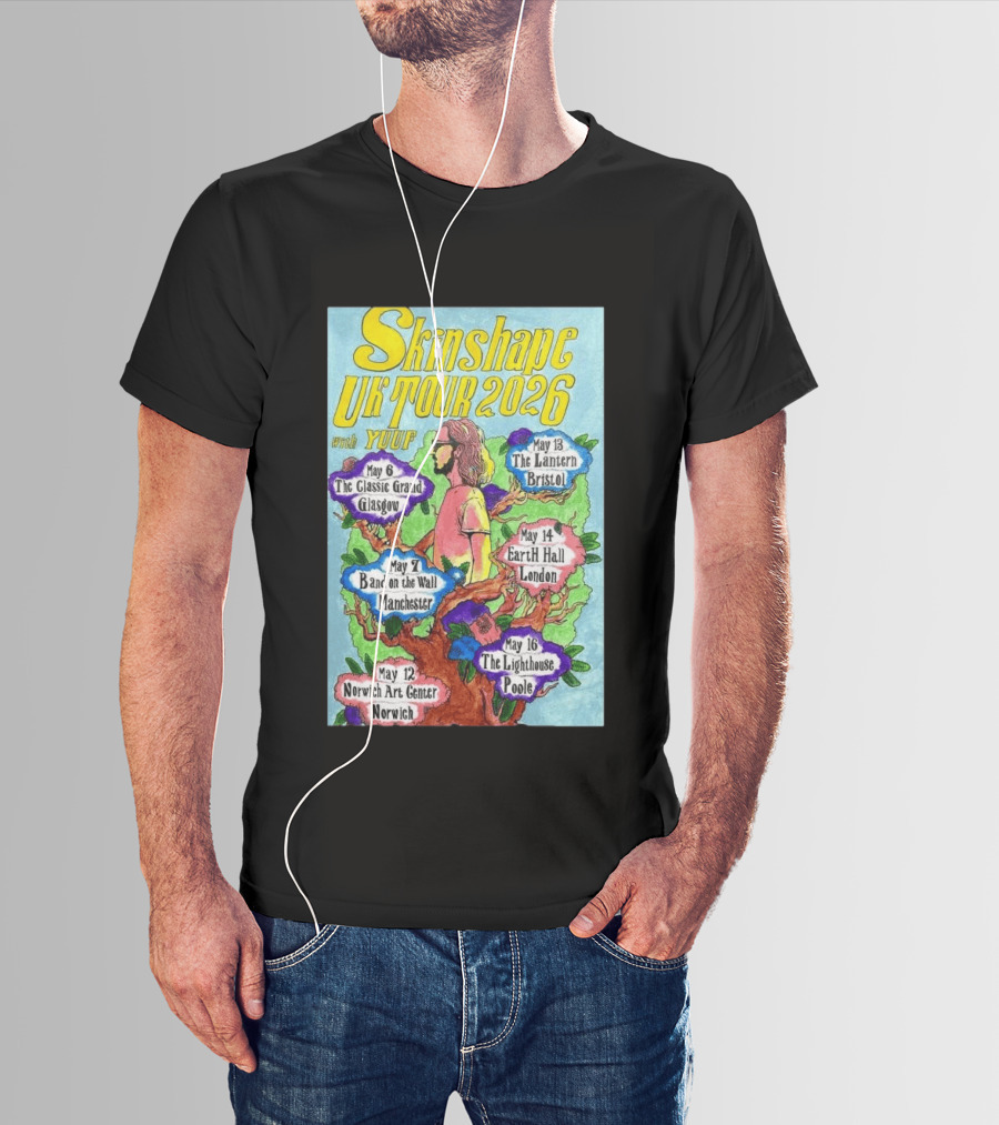 Skinshape UK Tour 2026 Glasgow Manchester Norwich Bristol London Poole With Yuuf T-Shirt