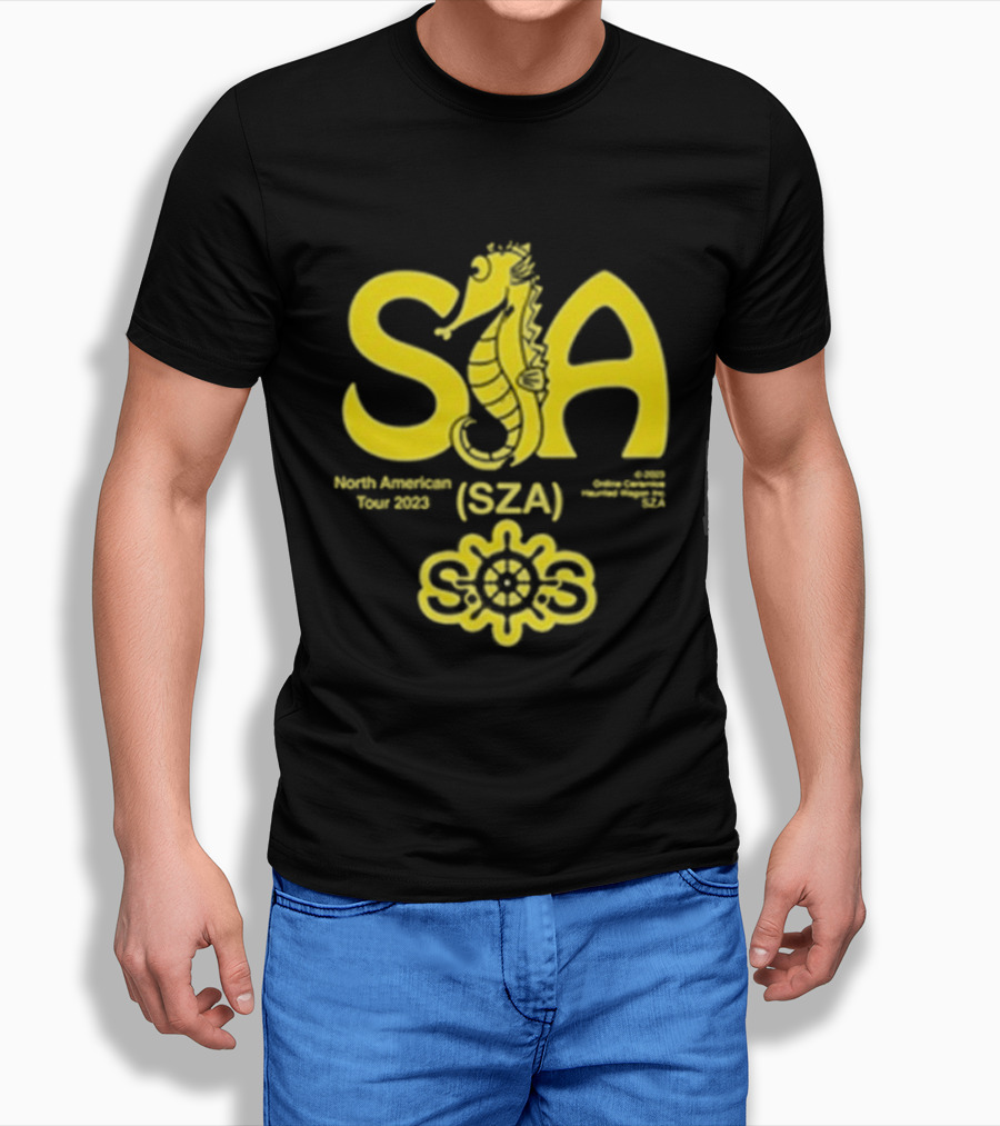 Sza Seahouse North American Tour 2023 Seahorse Sos T-Shirt