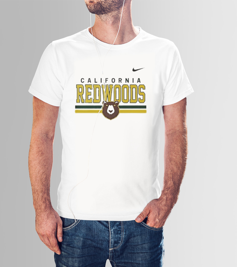 California Redwoods Lacrosse Stripe Nike Bear T-Shirt