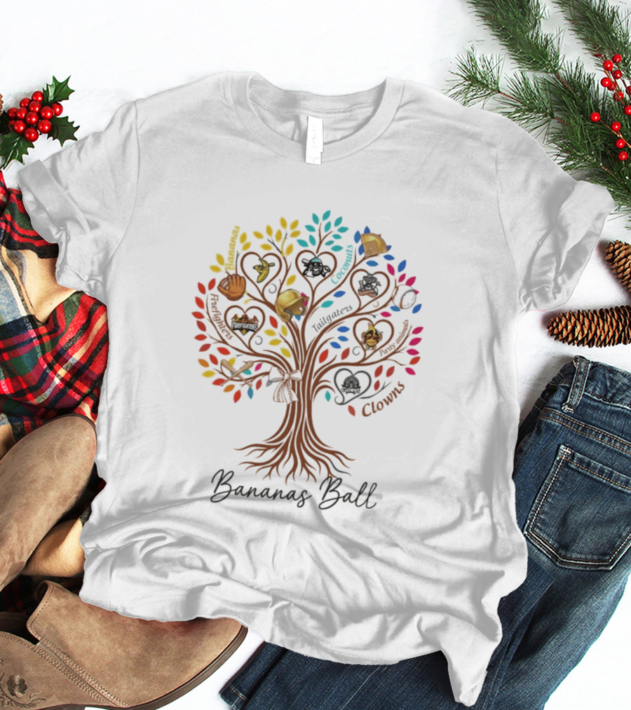 Bananas Ball Tree Tailgaters Clowns Baseball Teams T-Shirt