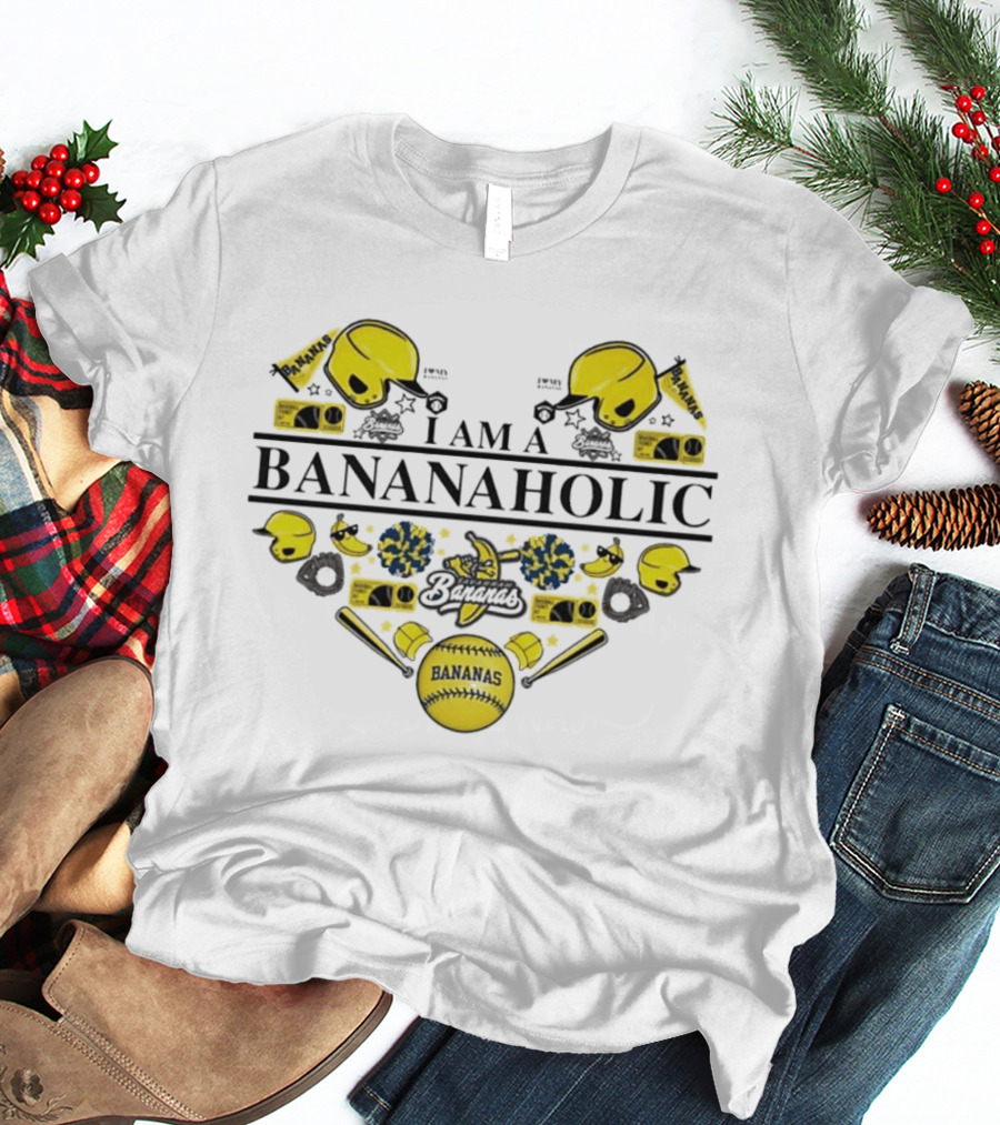 I Am A Bananaholic Bananas Baseball Fanatic T-Shirt