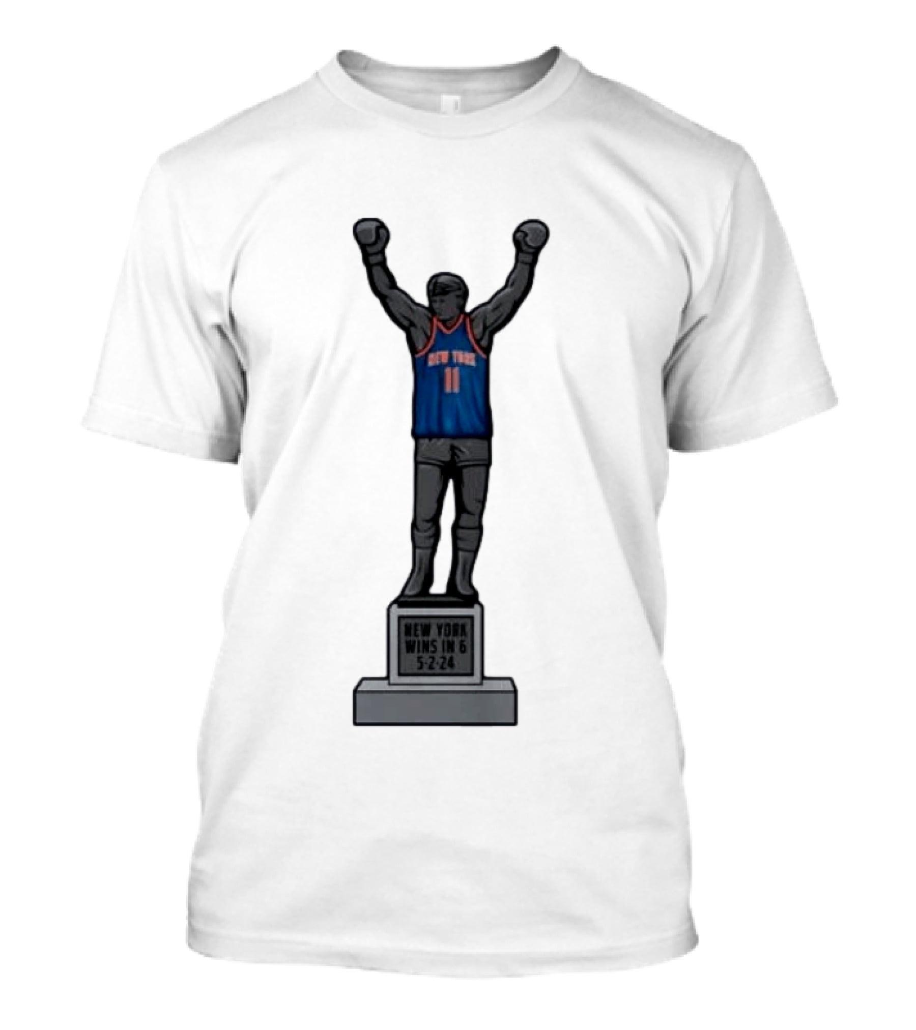 Jalen Brunson 11 New York Wins In 6 5 2 24 Bobblehead Knicks T-Shirt