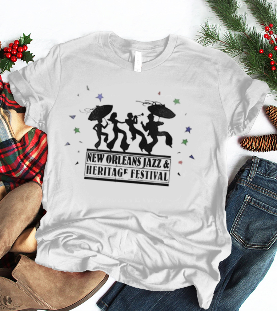 New Orleans Jazz Heritage Festival Second Line Celebration T-Shirt