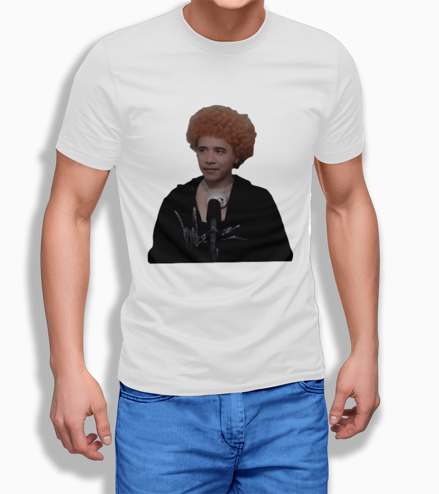 Obama Spice Meme Satirical Icon With Afro Wig T-Shirt