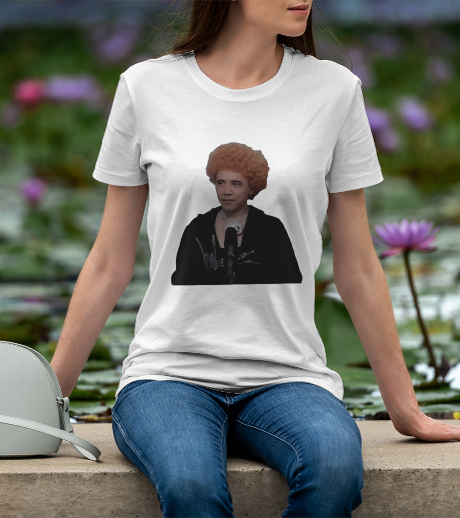 Obama Spice Meme Satirical Icon With Afro Wig T-Shirt