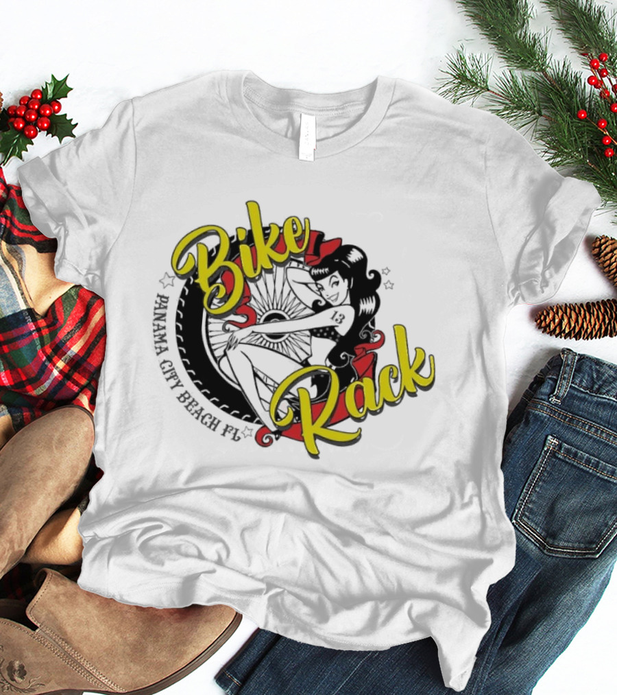The Bike Rack Panama City Beach Florida Vintage Cycling T-Shirt