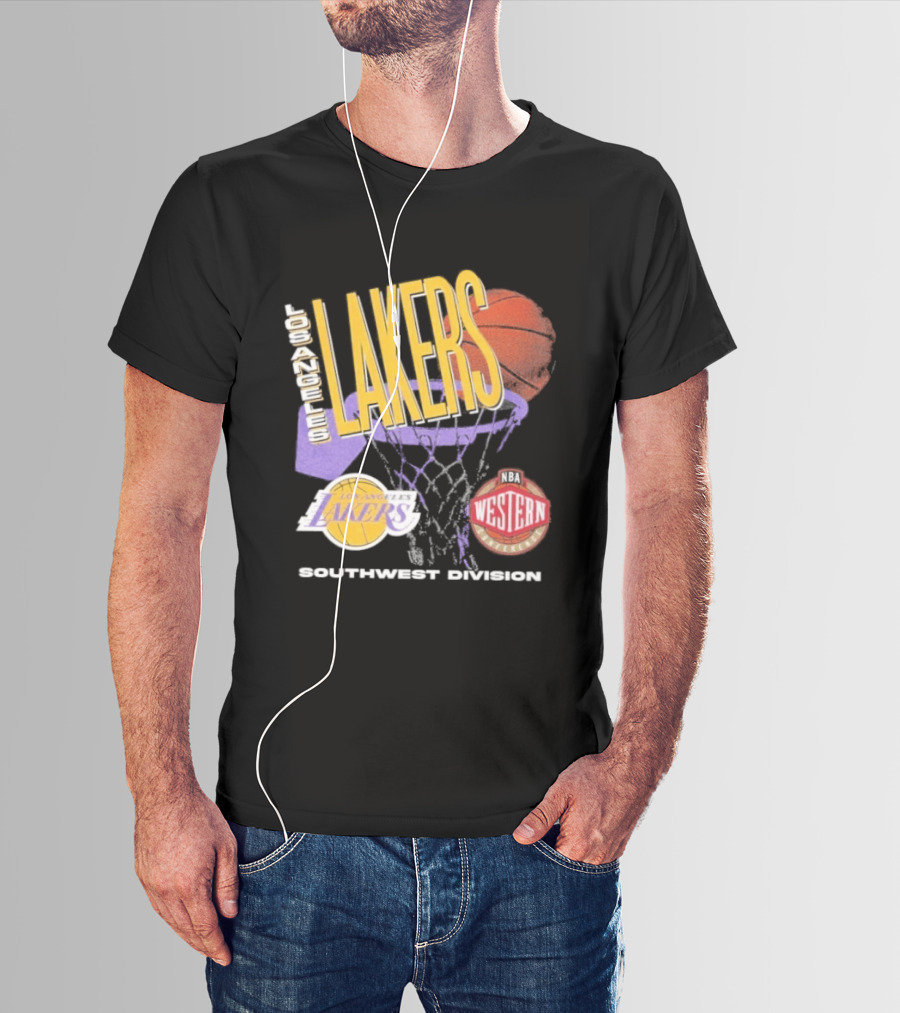 Los Angeles Lakers Southwest Division 90s Basketball Western Conference T-Shirt