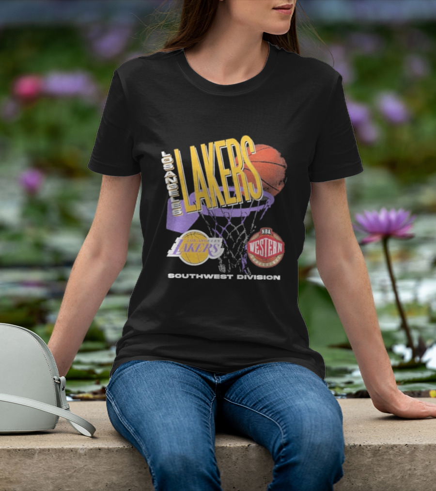 Los Angeles Lakers Southwest Division 90s Basketball Western Conference T-Shirt