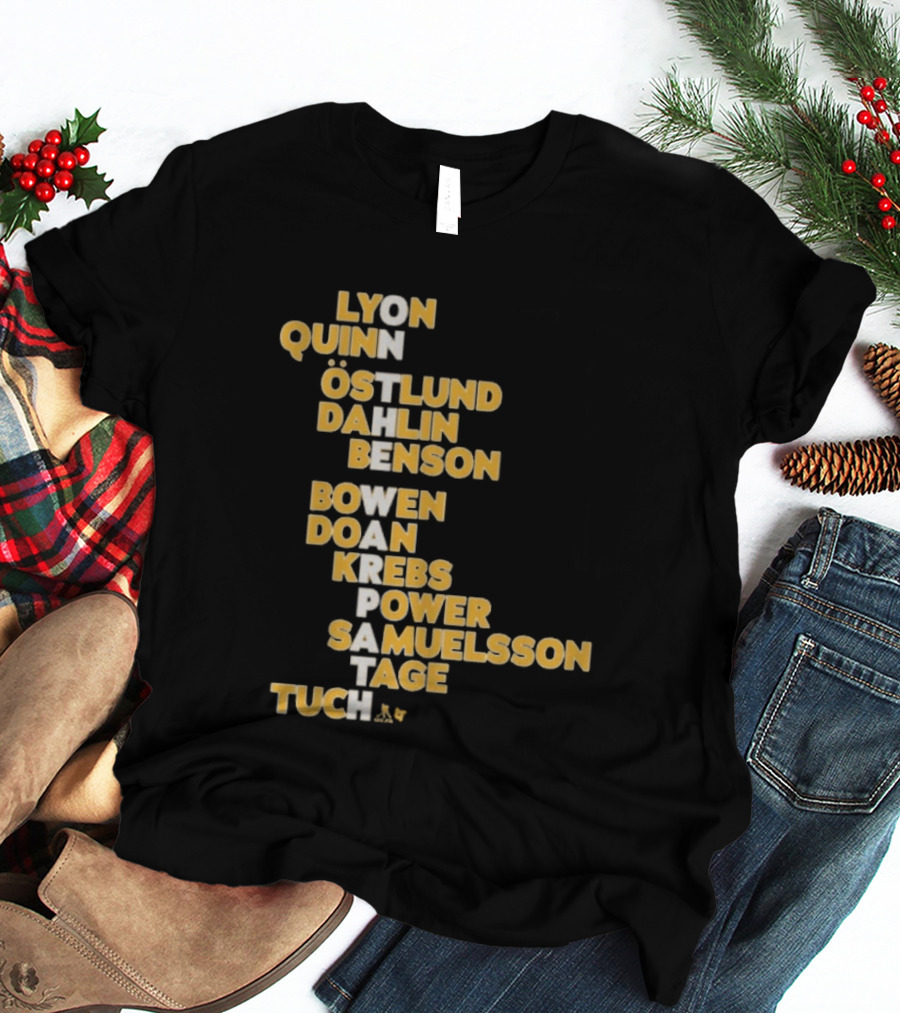 Buffalo Hockey On The Warpath Lyon Quinn Östlund Dahlin Benson Buffalo 2026 T-Shirt
