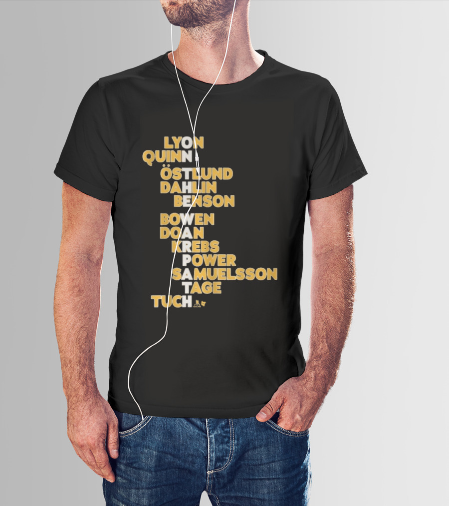 Buffalo Hockey On The Warpath Lyon Quinn Östlund Dahlin Benson Buffalo 2026 T-Shirt