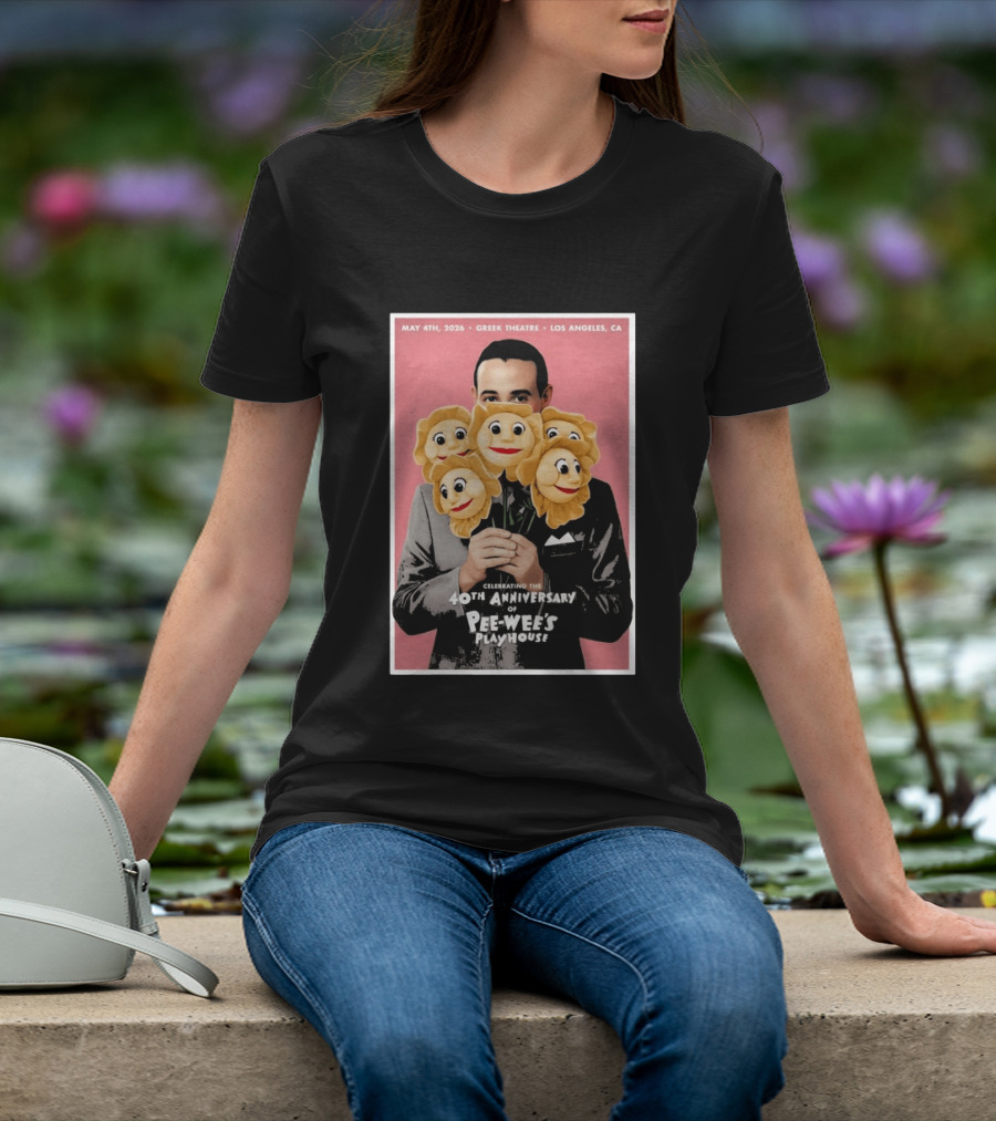 Celebrating The 40th Anniversary Of Pee Wee's Playhouse May 4th 2026 Greek Theatre Los Angeles CA T-Shirt