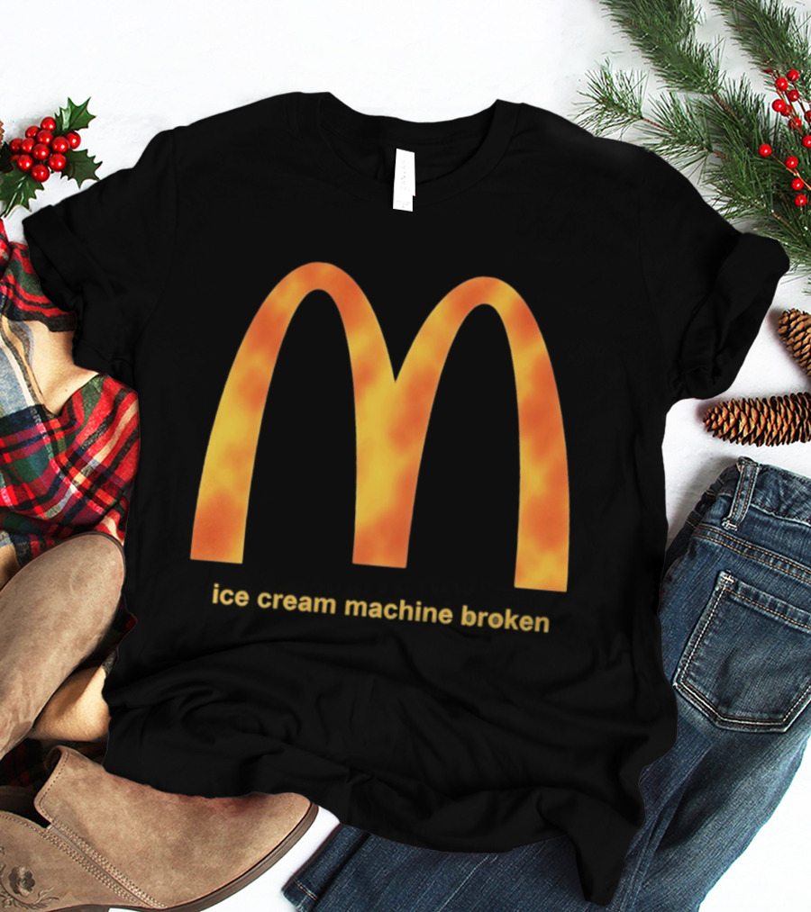 McDonald's Ice Cream Machine Broken Arches Yellow T-Shirt