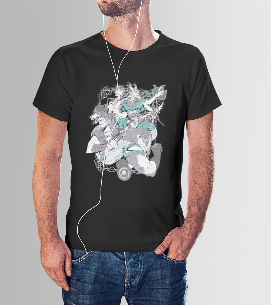 Critical Role Heroes Araman Soldiers Legendary Fantasy Characters T-Shirt