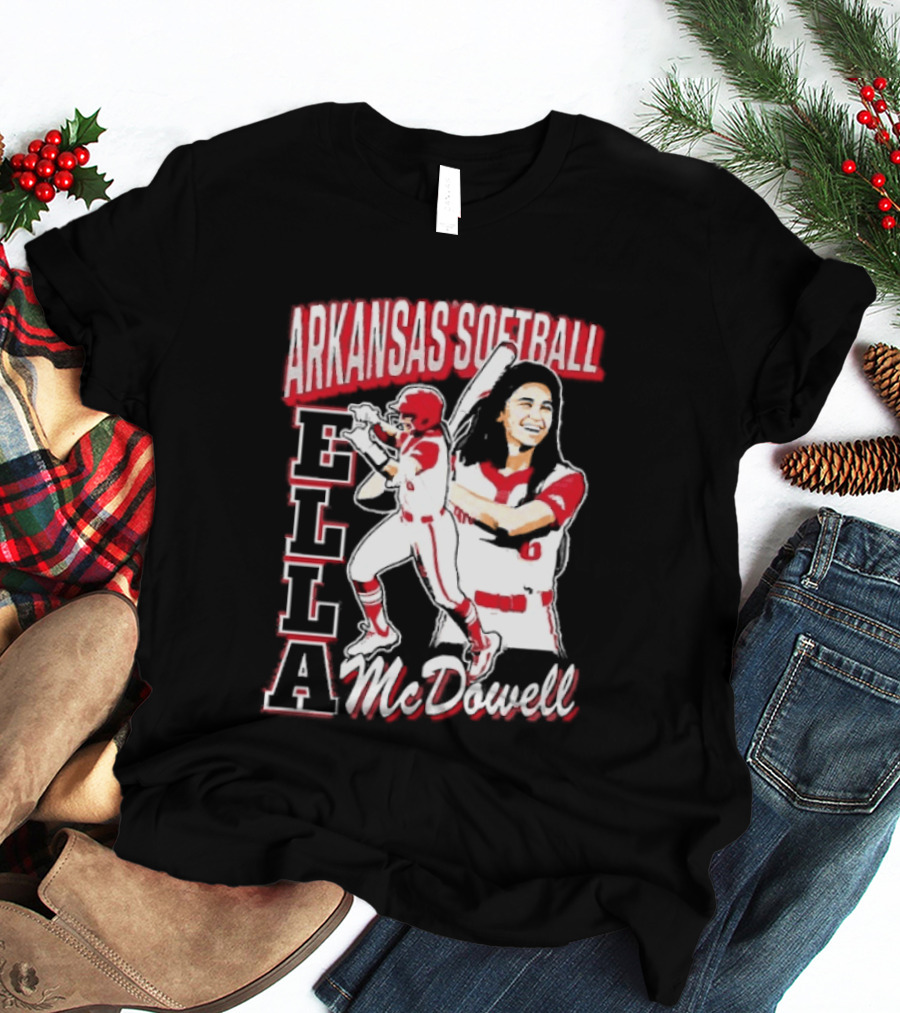 Ella McDowell Arkansas Softball Player Team Spirit T-Shirt