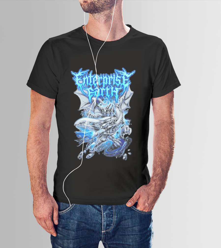 Enterprise Earth Blue Eyes White Dragon Fusion T-Shirt