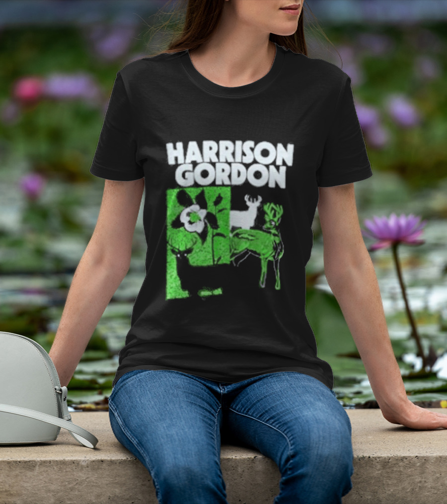 Harrison Gordon Tour Nature Wildlife Deer Flower T-Shirt