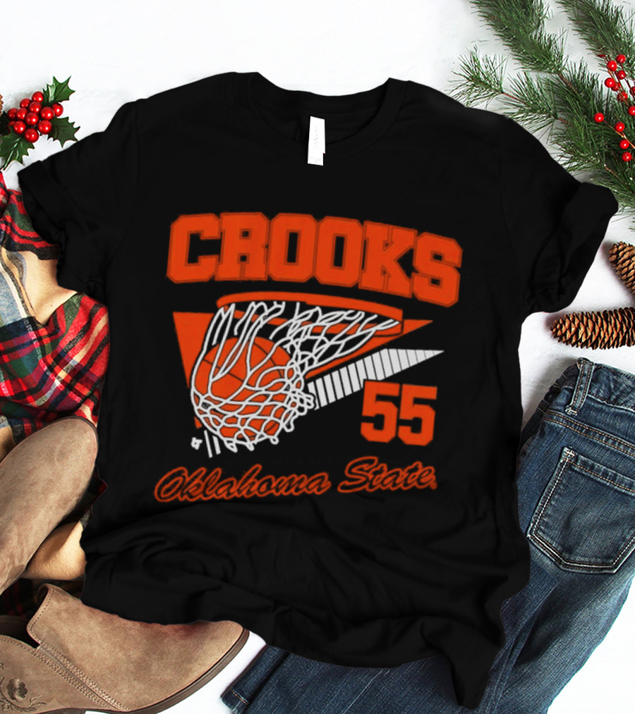 Crooks 55 Oklahoma State Basketball Swish T-Shirt