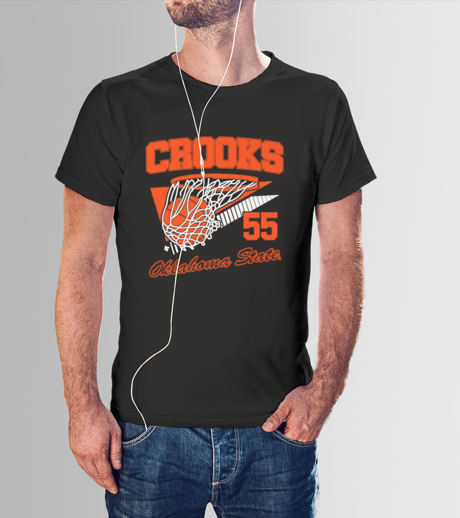 Crooks 55 Oklahoma State Basketball Swish T-Shirt