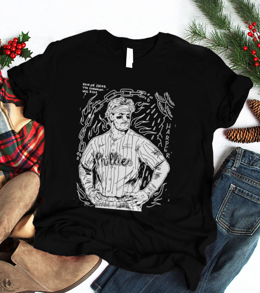 Paul Carpenter Bryce Harper Phillies Rain Or Shine The Snowman Will Rise T-Shirt