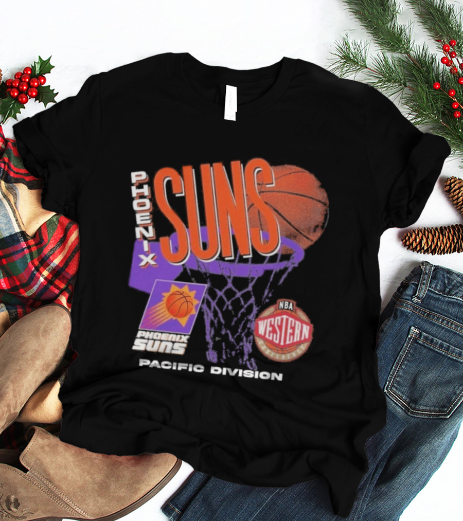 Phoenix Suns 90s Hardwood Classics Pacific Division NBA Western Conference T-Shirt