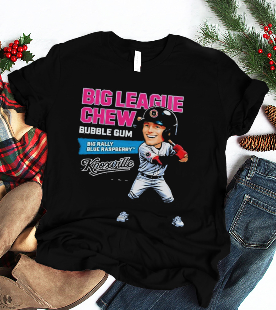 Big League Chew Bubble Gum Big Rally Blue Raspberry Knoxville Smokies T-Shirt