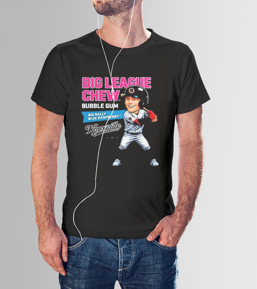 Big League Chew Bubble Gum Big Rally Blue Raspberry Knoxville Smokies T-Shirt