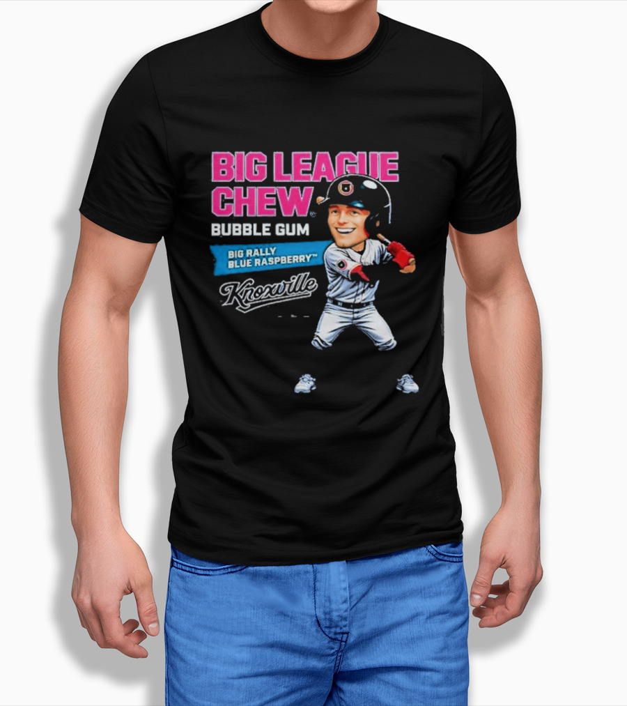 Big League Chew Bubble Gum Big Rally Blue Raspberry Knoxville Smokies T-Shirt