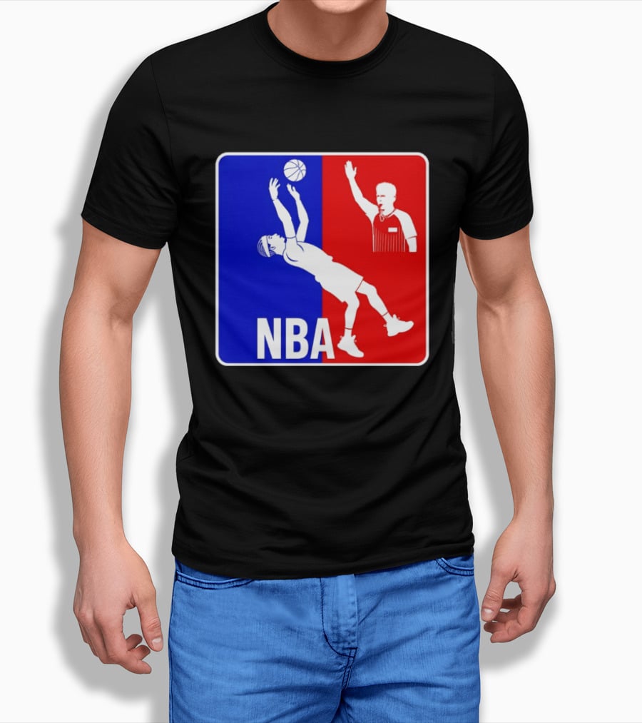 NBA 2026 SGA Flopping Moment OKC Thunder With Referee T-Shirt